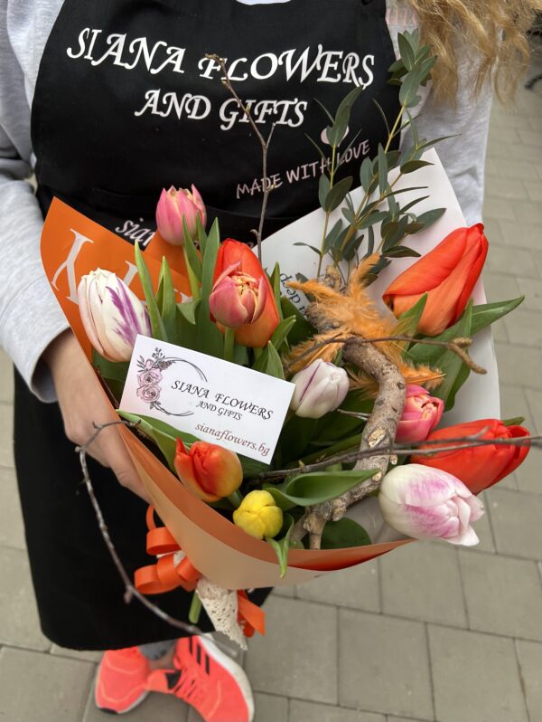 Букет от лалета “Orange love”🧡