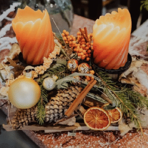 Коледен свещник “Warm Cinnamon Glow”